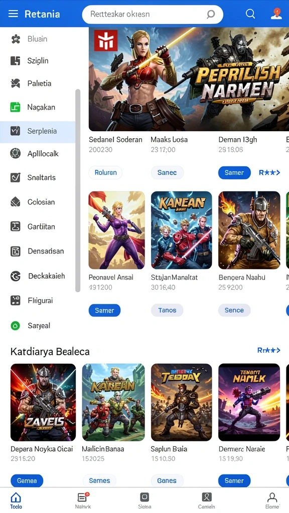 Screenshot interaksi sosial antara pemain dalam game.