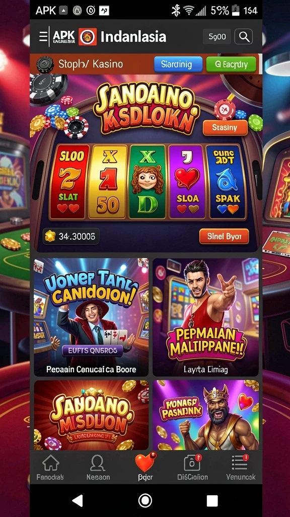 Gambar antarmuka permainan yang menarik dan intuitif.