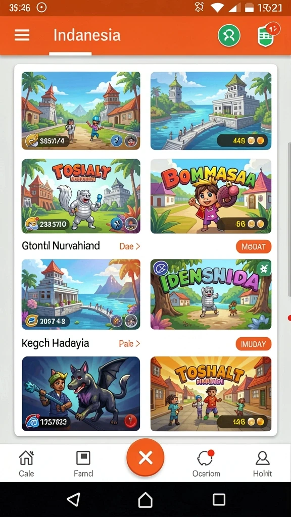 Tampilan antarmuka ASIANABET yang modern dan menarik.
