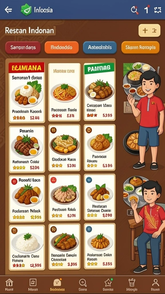 Antarmuka aplikasi yang intuitif dan menarik.