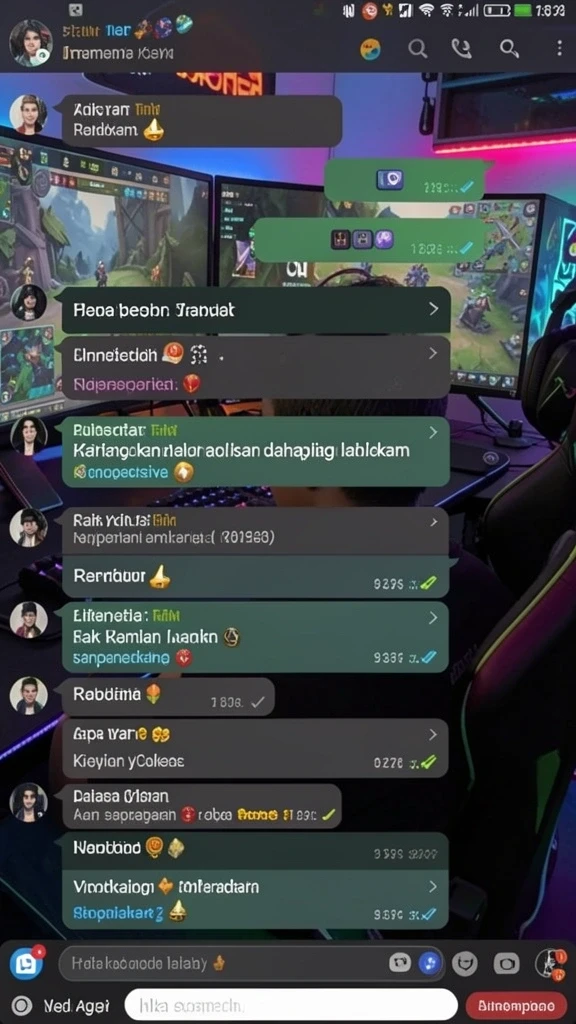 Tampilan menarik dari antarmuka permainan.