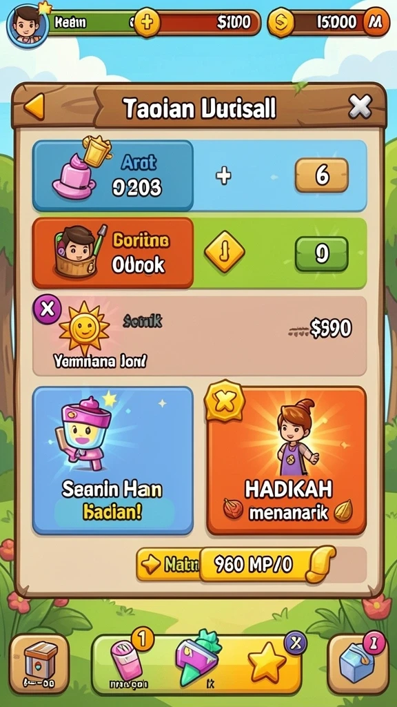 Mode permainan yang beragam untuk pengalaman bermain yang lebih baik.