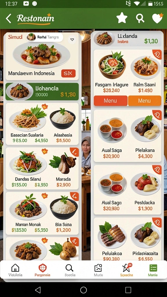 Tampilan antarmuka pengguna yang menarik dan intuitif.