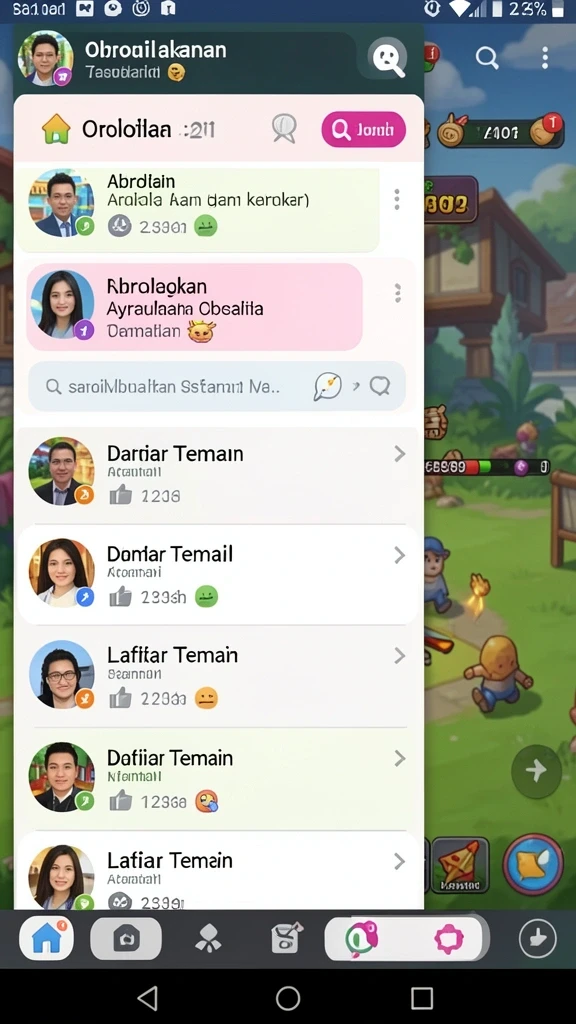 Menampilkan karakter utama dalam aksi seru.
