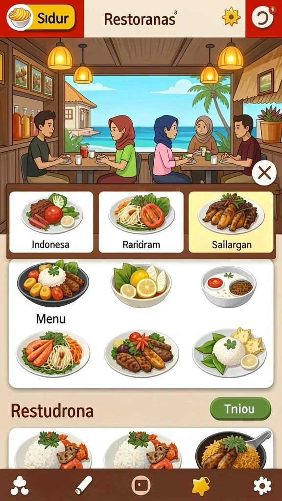 Tangkapan layar ketiga menggambarkan fitur multiplayer dengan teman-teman.