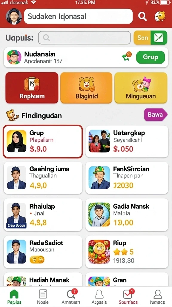 Sistem hadiah yang melimpah untuk pemain aktif.