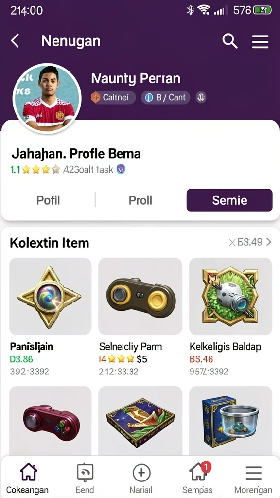 Tampilan antarmuka yang intuitif dan menarik.