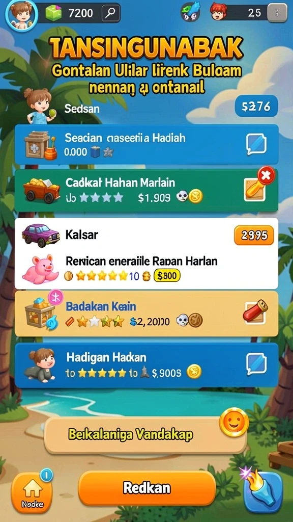 Teka-teki yang menantang dan bervariasi.